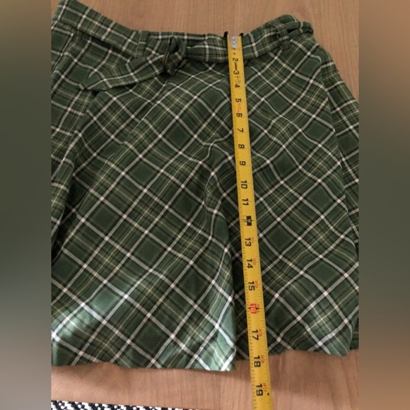 ModCloth Princess Highway|Olive plaid mini skirt!Clueless 90’s style 🫶🏻NWT - Picture 9 of 14
